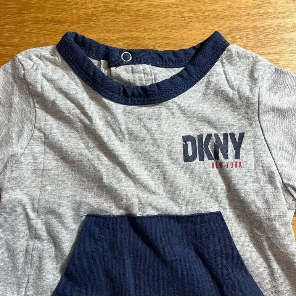 SET OF 2 NWOT DKNY Baby Boys Rompers 3-6M Summer One-Piece Red White Blue